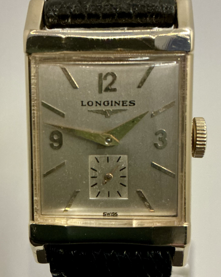 Longines Vintage 20MM Silver Dial Aftermarket Leather Strap (Cal. 9L)