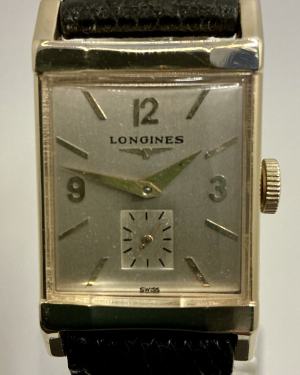 Longines Vintage 20MM Silver Dial Aftermarket Leather Strap (Cal. 9L)
