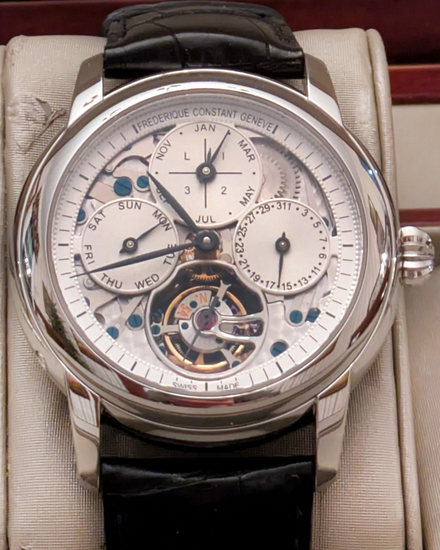 2022 Frederique Constant Classics Tourbillon Perpetual Calendar Manufacture L.E. 42MM Skeleton Dial Leather Strap (FC-975S4H6)