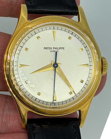 Patek Philippe Calatrava 35MM White Dial Leather Strap (2508A)