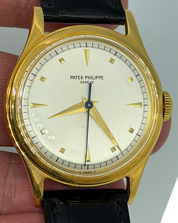 Patek Philippe Calatrava 35MM White Dial Leather Strap (2508A)