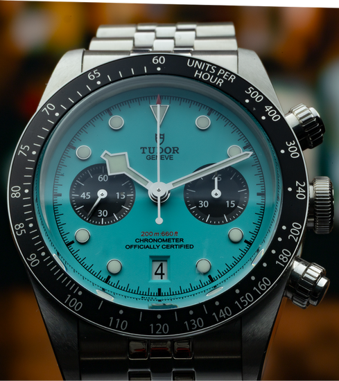 2025 Tudor Black Bay Chrono "Flamingo" 41MM Turquoise Dial Steel Bracelet (79360N)