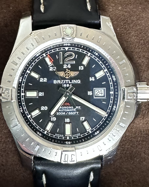 2017 Breitling Colt 44MM Black Dial Leather Strap (A1738811/BD44)