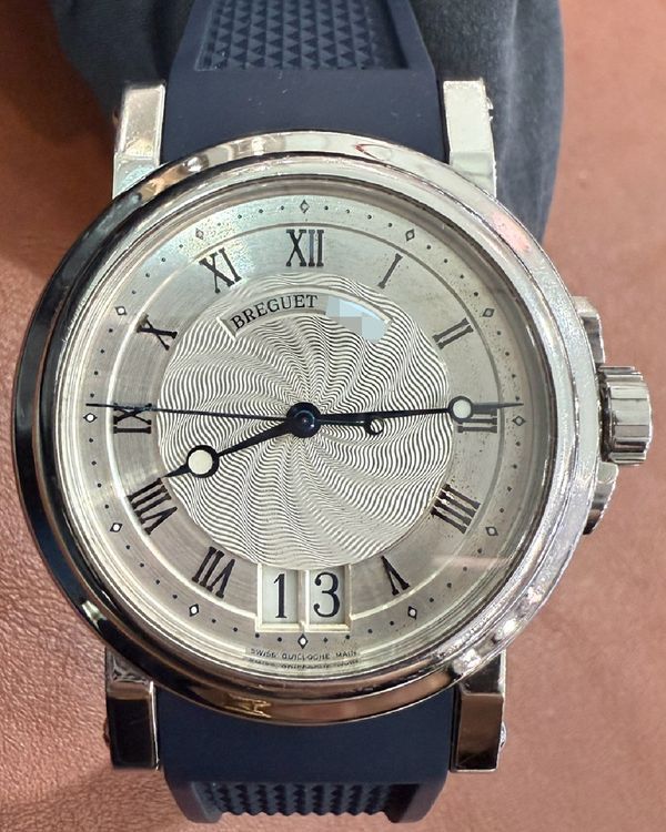 Breguet Marine 39MM Silver Dial Rubber Strap (5817ST/12/5V8)