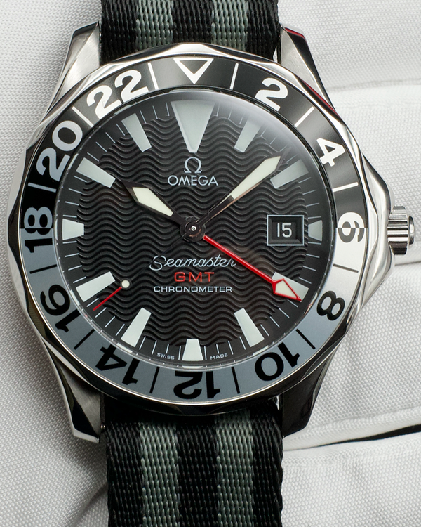 No Reserve - Omega Seamaster GMT 50th Anniversary 41MM Black Dial Textile Strap (2234.50.00)