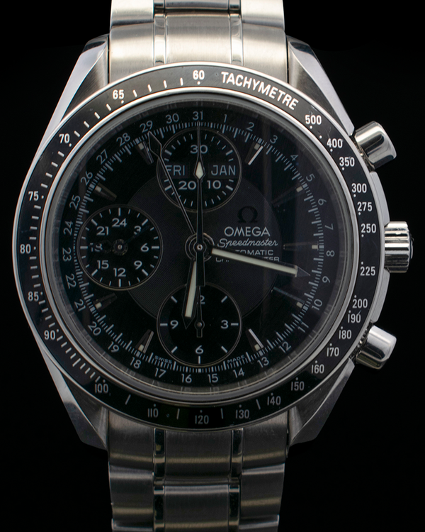 2007 Omega Speedmaster Day-Date 40MM Black Dial Steel Bracelet (3220.50.00)