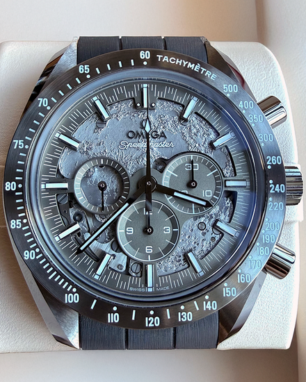 2025 Omega Speedmaster Dark Side of the Moon "Grey Side of the Moon" 44.25MM Grey Dial Rubber Strap (310.92.44.50.06.001)