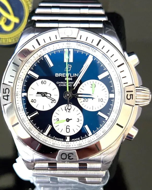 2024 Breitling Chronomat B01 "Seattle Seahawks" L.E. 42MM Blue Dial Steel Bracelet (AB0134)