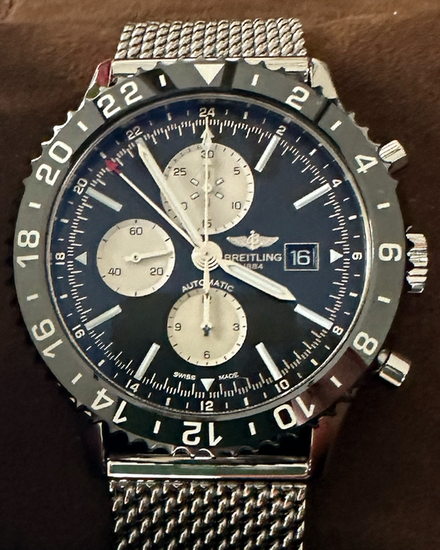 2018 Breitling Chronoliner 46MM Black Dial Steel Bracelet (Y24310)