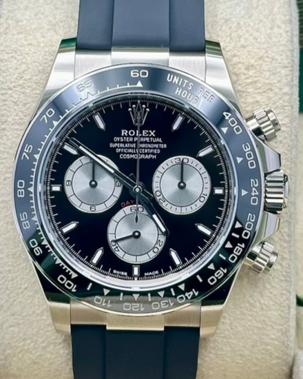 2025 Rolex Cosmograph Daytona 40MM Black Dial Rubber Strap (126519LN)