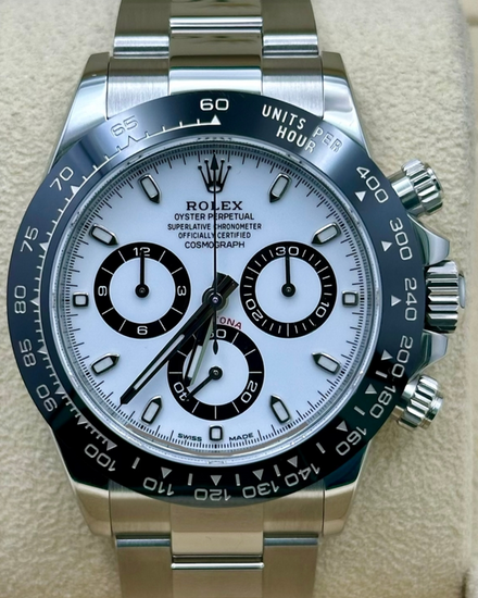 2019 Rolex Cosmograph Daytona "Panda" 40MM White Dial Oyster Bracelet (116500LN)