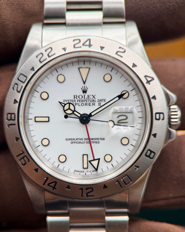 1991 (N Serial) Rolex Explorer II "Polar" 40MM White Dial Oyster Bracelet (16570)