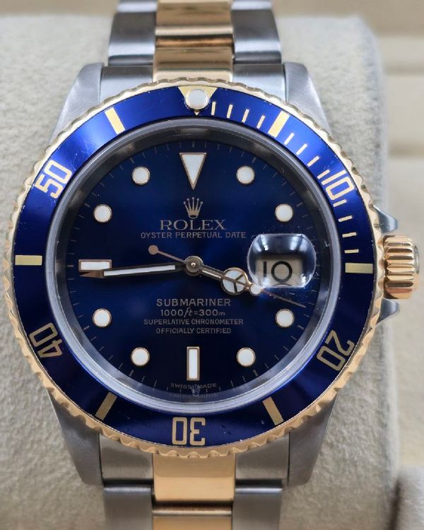 2002 Rolex Submariner "Bluesy" 40MM Blue Dial Two-Tone Oyster Bracelet (16613)