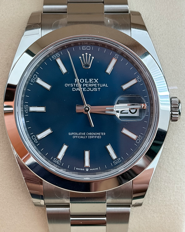 2026 Rolex Datejust 41MM Blue Dial Oyster Bracelet (126300)