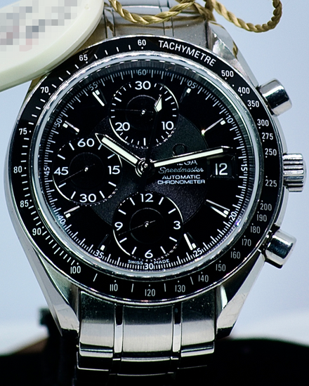 Omega Speedmaster Date 40MM Black Dial Steel Bracelet (3210.50.00)