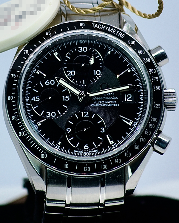 2007 Omega Speedmaster Date 40MM Black Dial Steel Bracelet (3210.50.00)