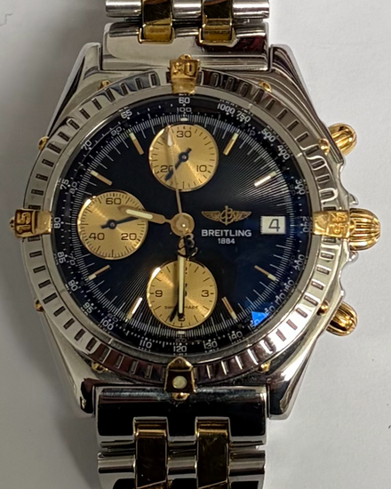 1994 Breitling Chronomat L.E. 39MM Black Dial Two-Tone Bracelet (B13050)