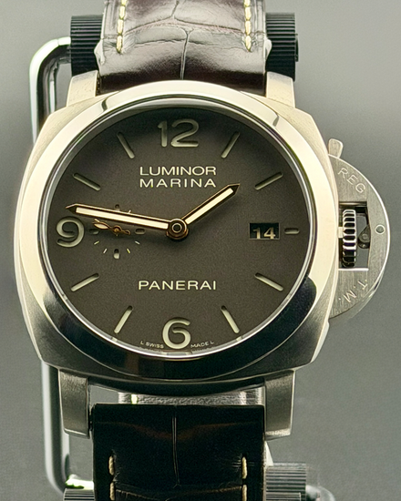 2014 Panerai Luminor Marina 1950 3 Days 44MM Brown Dial Leather Strap (PAM00351)