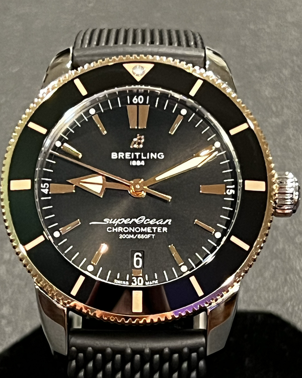 Breitling Superocean Heritage II B20 44MM Black Dial Rubber Strap (UB2030)