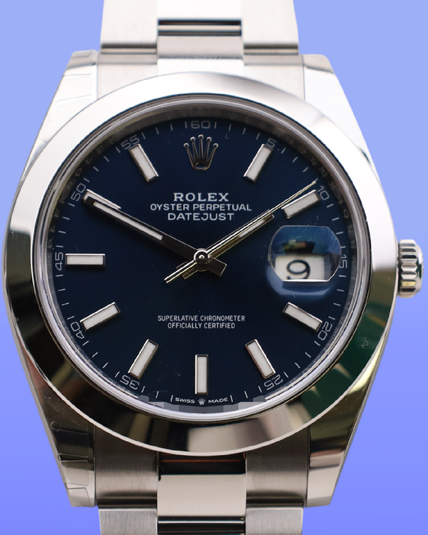 2025 Rolex Datejust 41MM Blue Dial Oyster Bracelet (126300)