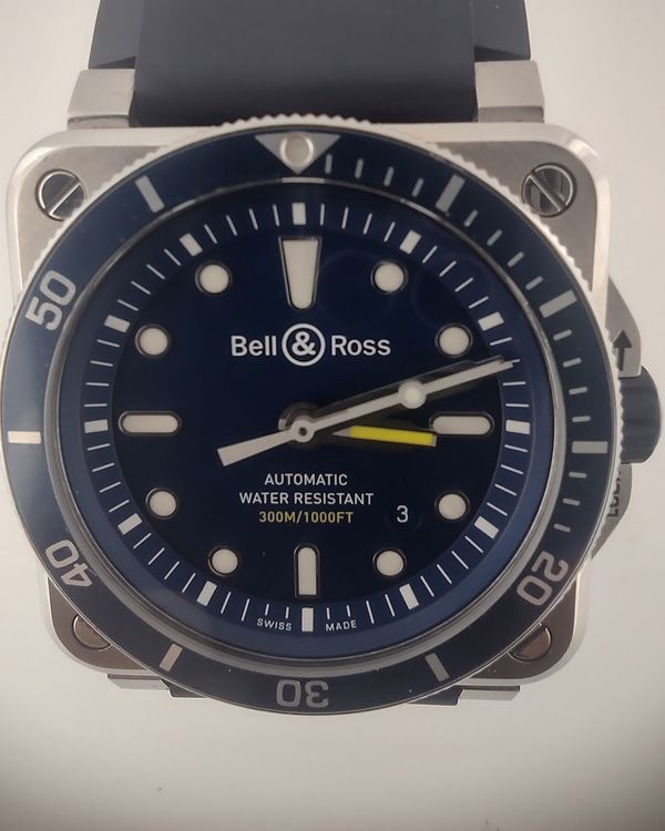 Bell & Ross BR 03-92 Diver 42MM Blue Dial Rubber Strap (BR03-92-DIV)