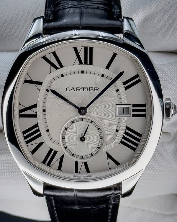 No Reserve - 2018 Cartier Drive De Cartier 40MM Silver Dial Leather Strap (WSNM0004)