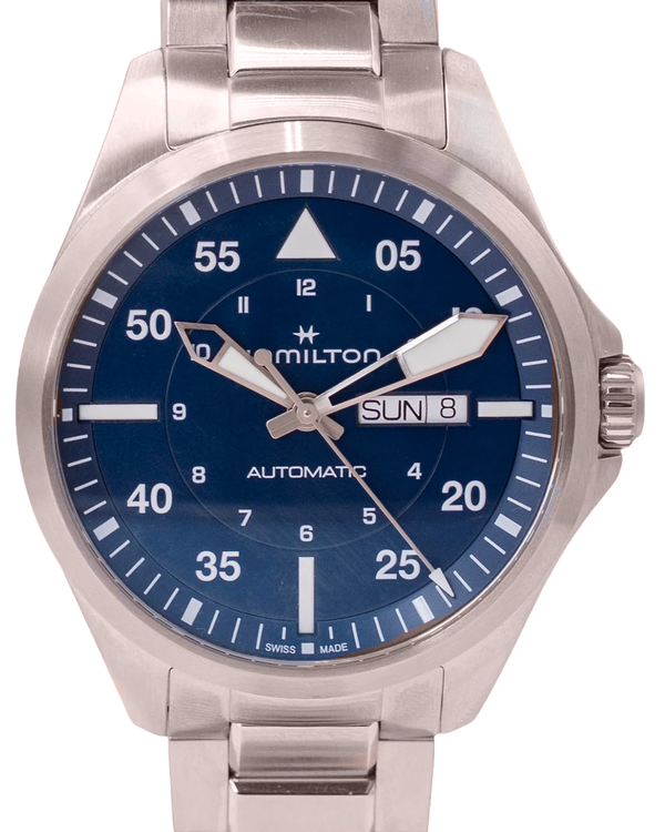 Hamilton Khaki Aviation Pilot Day Date 42MM Blue Dial Steel Bracelet (H64635140)