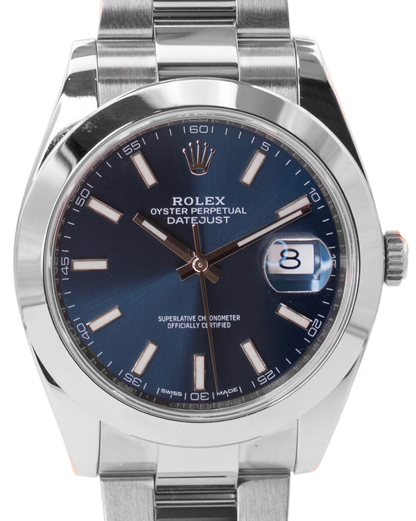 2017 Rolex Datejust 41MM Blue Dial Oyster Bracelet (126300)