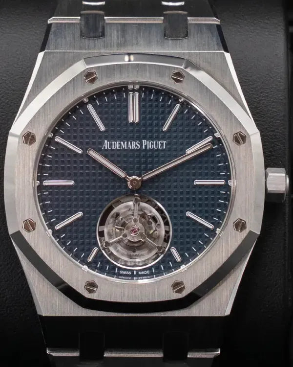 Audemars Piguet Royal Oak Flying Tourbillon Extra-Thin 39MM Blue Dial Steel Bracelet  (26670ST.OO.1240ST.02)