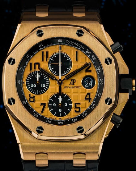 2018 Audemars Piguet Royal Oak Offshore Chronograph 42MM Champagne Dial Leather Strap (26470OR.OO.A002CR.01)
