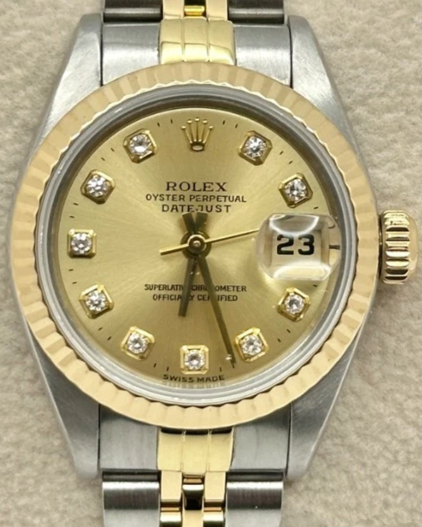 1996 (T Serial) Rolex Lady-Datejust 26MM Champagne Dial Two-Tone Jubilee Bracelet (69173)