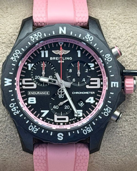 No Reserve - 2026 Breitling Endurance Pro 38MM Quartz Black Dial Rubber Strap (X83310)