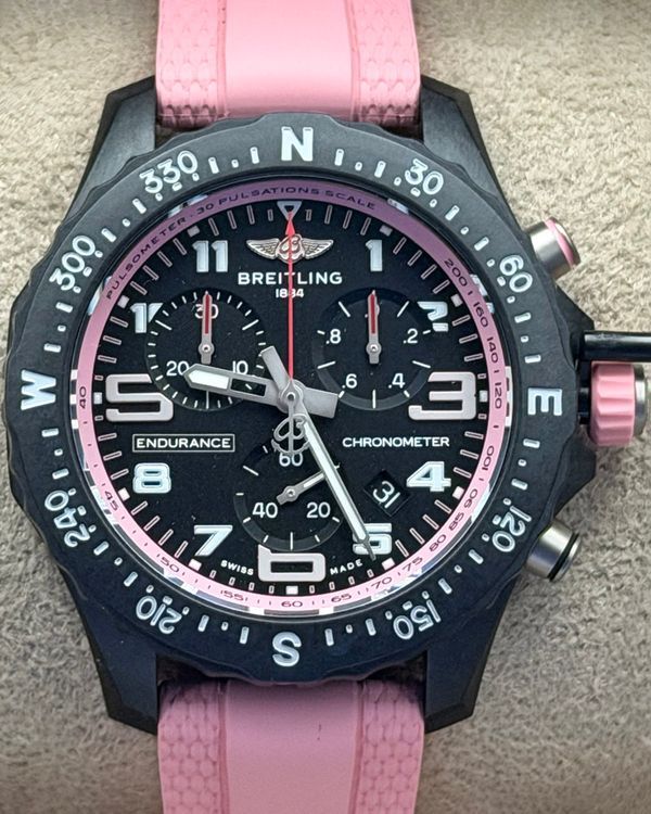 No Reserve - 2026 Breitling Endurance Pro 38MM Quartz Black Dial Rubber Strap (X83310)