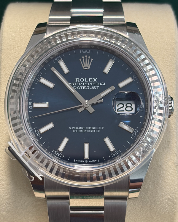 2026 Rolex Datejust 41MM Blue Dial Oyster Bracelet (126334)