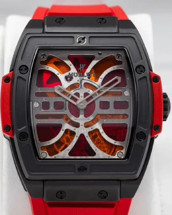 Hublot Spirit Of Big Bang "Vitrail" 45MM Skeleton Dial Rubber Strap (612.CI.0002.LR)