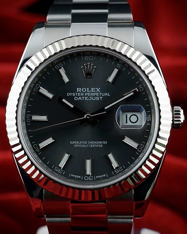 2017 Rolex Datejust 41MM Rhodium Dial Oyster Bracelet (126334)