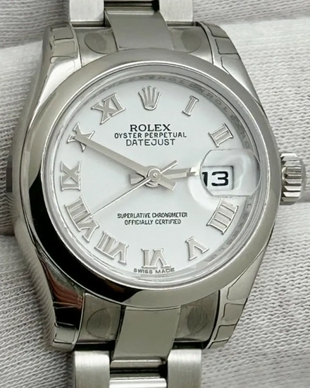 2015 Rolex Lady-Datejust 26MM White Dial Oyster Bracelet (179160)
