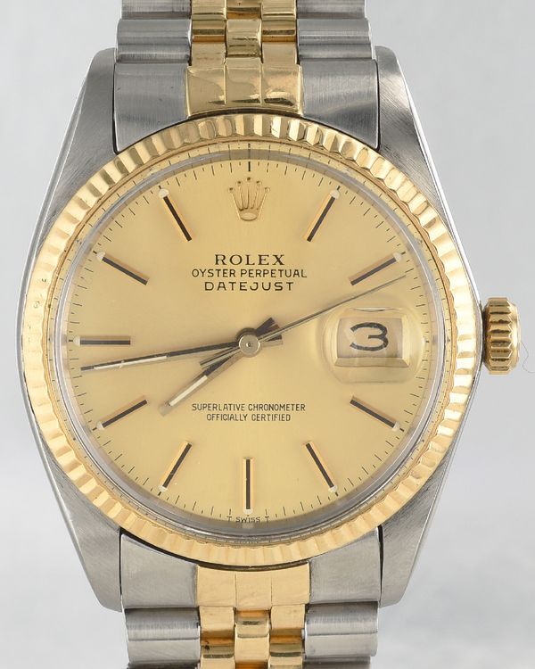 Rolex Datejust 36MM Champagne Dial Two-Tone Jubilee Bracelet (16013)