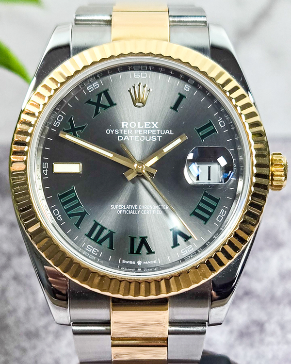 2018 Rolex Datejust "Wimbledon" 41MM Slate Dial Two-Tone Oyster Bracelet (126333)