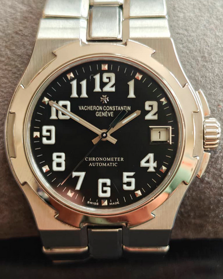 1999 Vacheron Constantin Overseas 37MM Black Dial Steel Bracelet (42040)