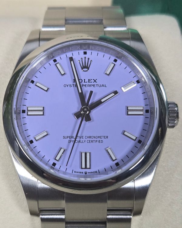 2025 Rolex Oyster Perpetual 36MM Lavender Dial Oyster Bracelet (126000)