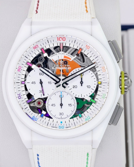 2022 Zenith Defy El Primero 21 "Chroma" L.E. 44MM Skeleton Dial Rubber Strap (49.9010.9004/01.R947)