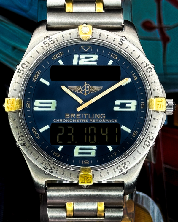 No Reserve - Breitling Aerospace 40MM Quartz Blue Dial Titanium Bracelet (F75362)