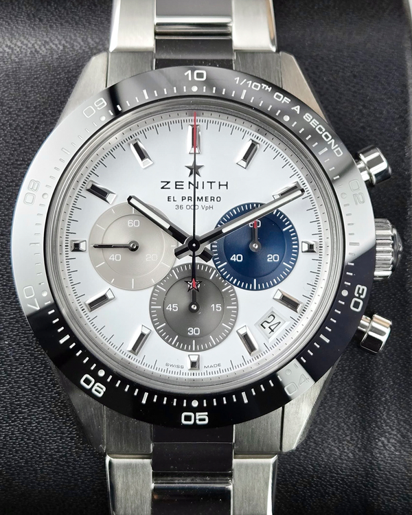 2024 Zenith Chronomaster Sport "Quadrante Bianco" 41MM White Dial Steel Bracelet (03.3100.3600/69.M3100)