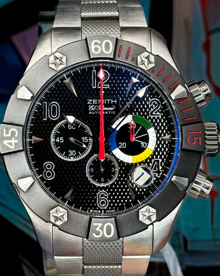 No Reserve - 2014 Zenith Defy El Primero Classic Aero 46MM Black Dial Steel Bracelet (03.0526.4000)
