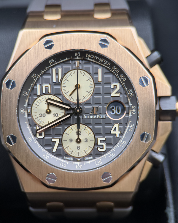 2018 Audemars Piguet Royal Oak Offshore "Half-brick" 42MM Grey Dial Rubber Strap (26470OR)