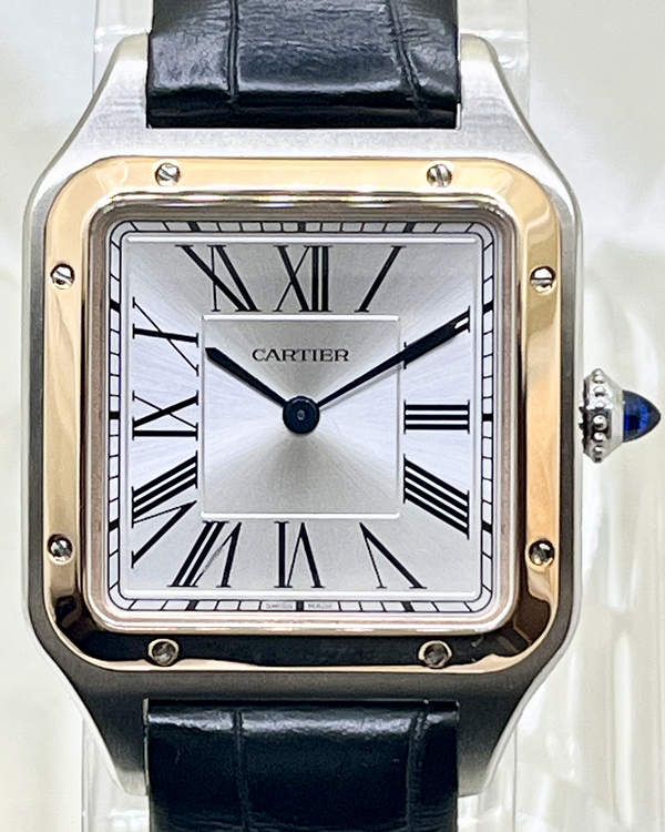 2023 Cartier Santos Dumont 31.5MM Quartz Silver Dial Leather Strap (W2SA0011)