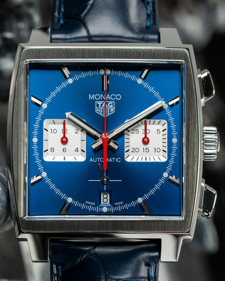 2026 Tag Heuer Monaco 39MM Blue Dial Leather Strap (CBL2111.FC6453)