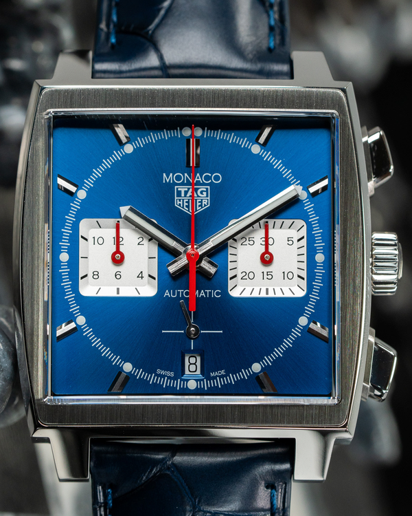 2026 Tag Heuer Monaco Chronograph 39MM Blue Dial Leather Strap (CBL2111.FC6453)