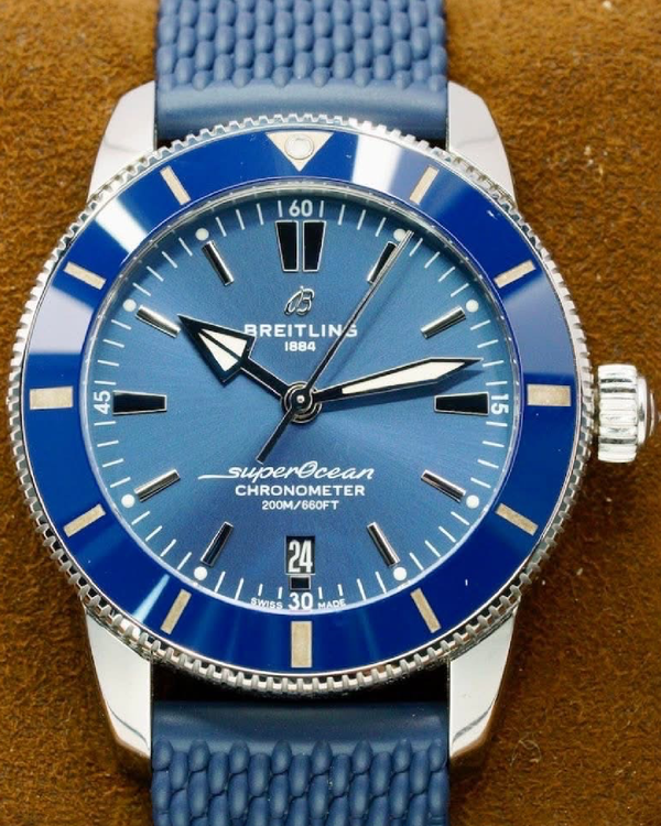 Breitling Superocean Heritage II 46MM Blue Dial Rubber Strap (AB2020161C1S1)
